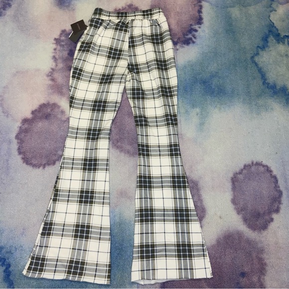 Women’s Creme Plaid Flare Sweatpants size XS - Picture 4 of 4